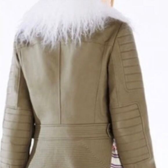 BCBG Maxazria Runway Olive  real fur Jacket, XXS - Picture 5 of 16